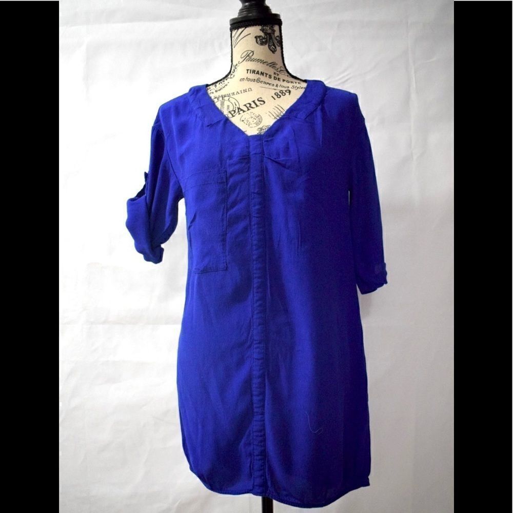 BCBG Rosetta Royal Blue Tunic Dress XS